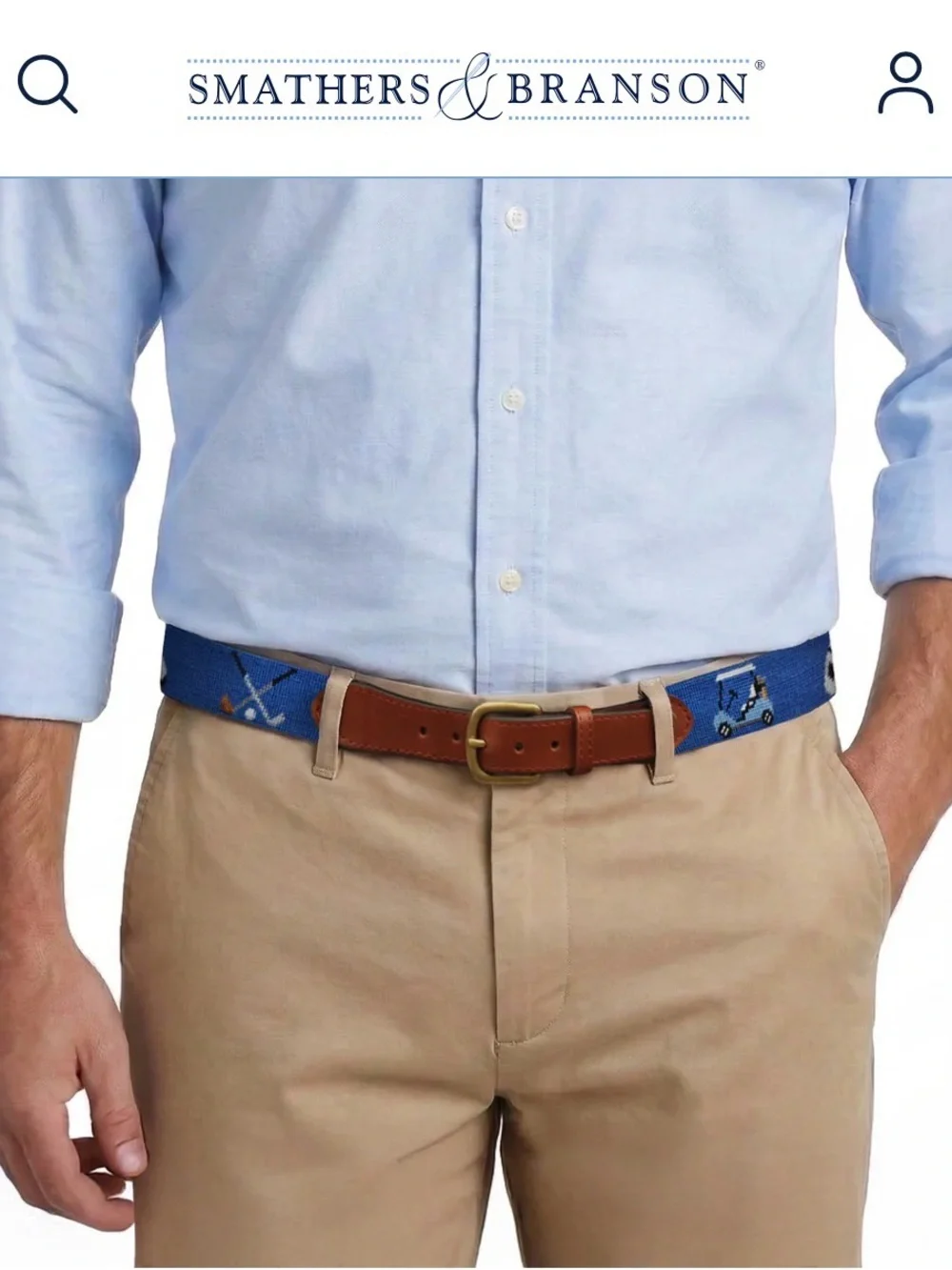Smathers & Branson Golfers Life Belt Blueberry 40